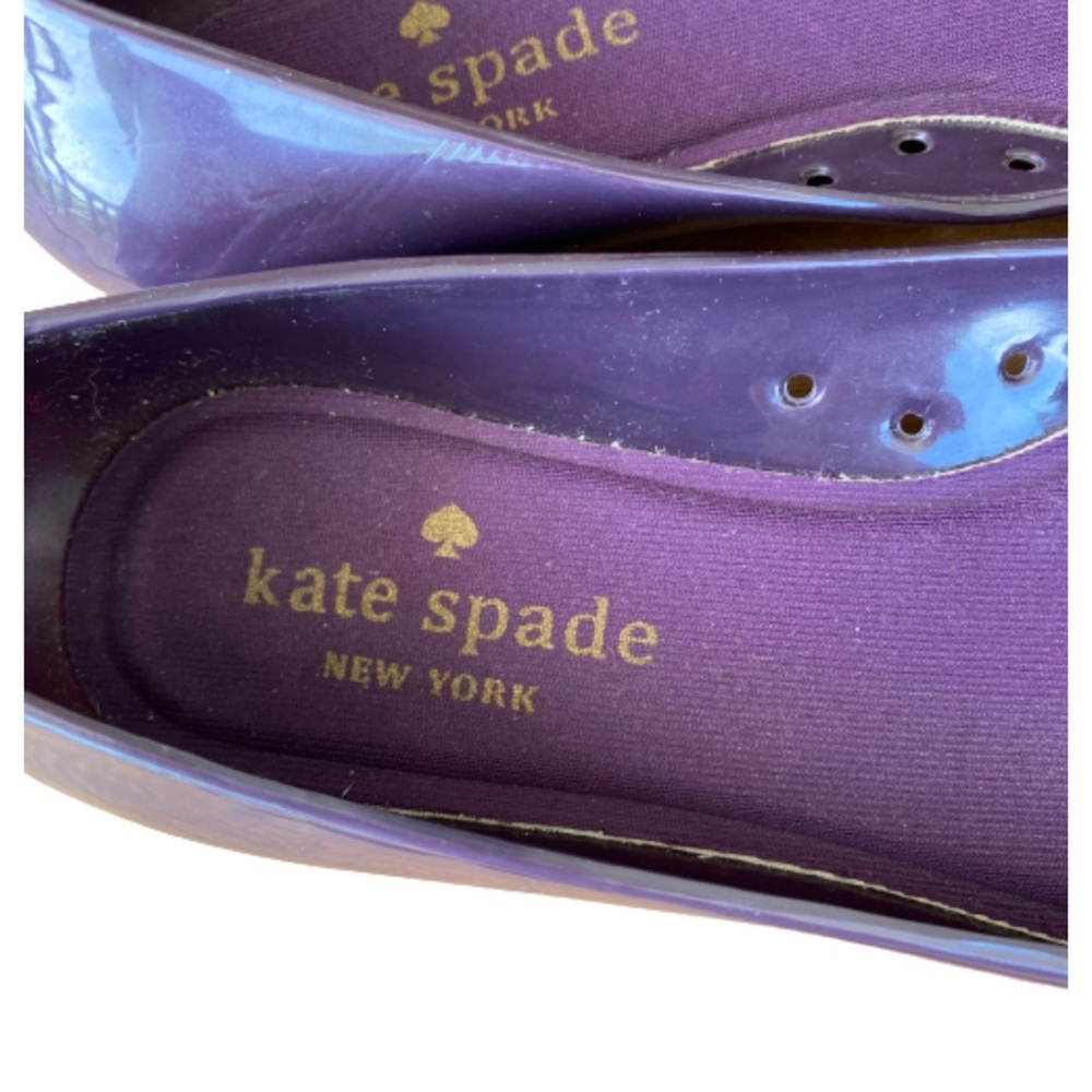 Kate Spade New York Purple Jelly Bow Ballerina Flats Size 6 - Picture 5 of 7